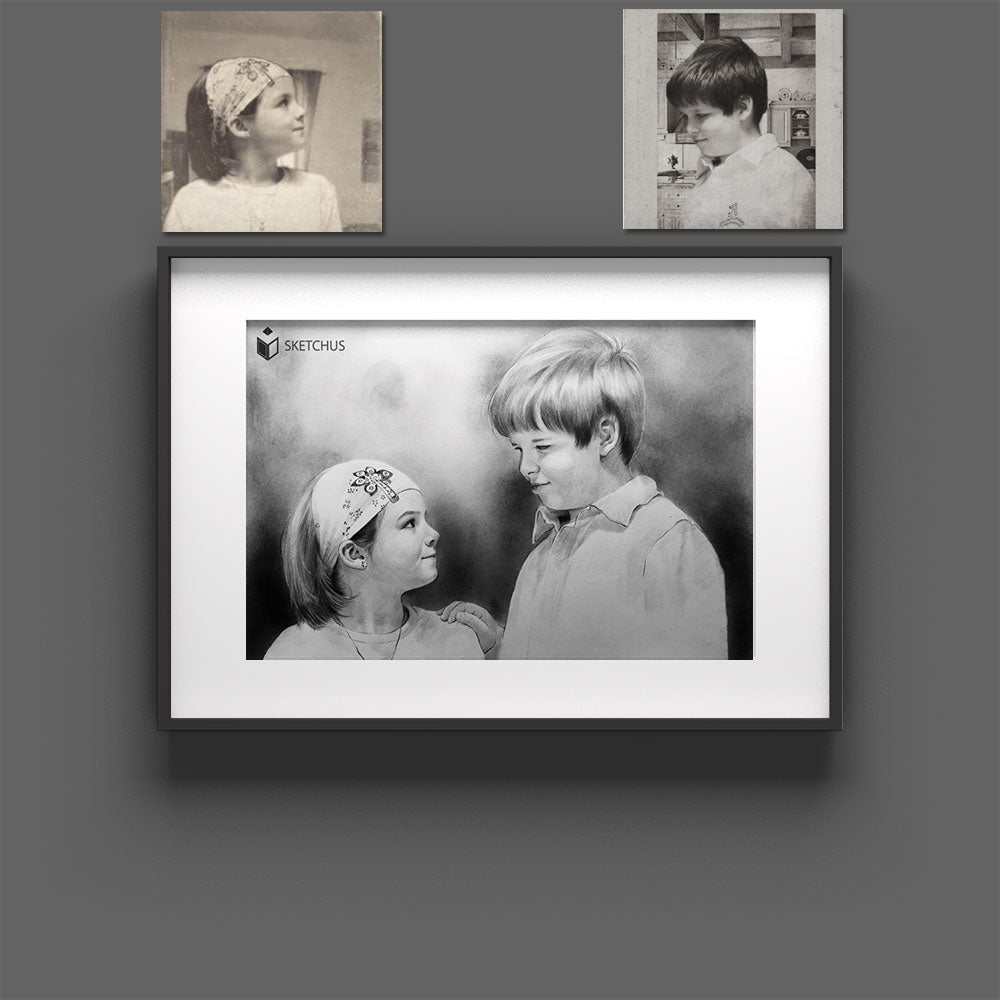 Gedenkportrait eines geliebten Menschen handgemalt nach Fotovorlage
